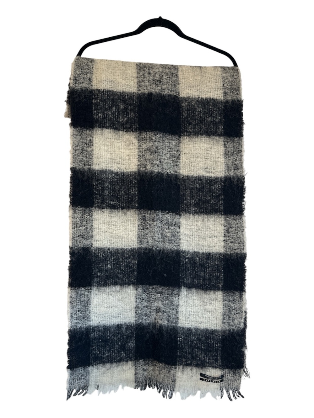 Scotch & Soda | Wool Black & White Plaid Scarf
